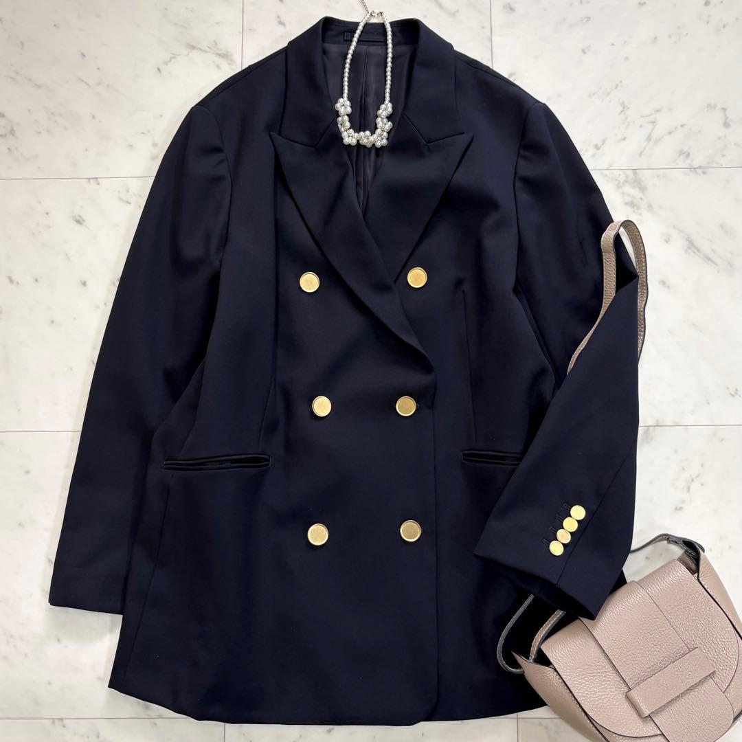 極美品✨23区　ドライウールツイル ブレザー ジャケット　紺ブレ　金ボタン　48