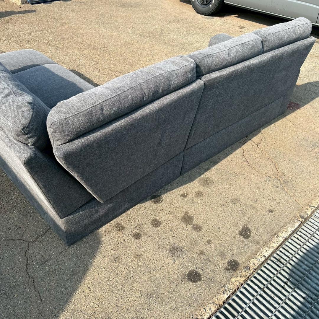 【直接引取限定】 【ニトリ】 L字カウチソファ ダークグレー A0141