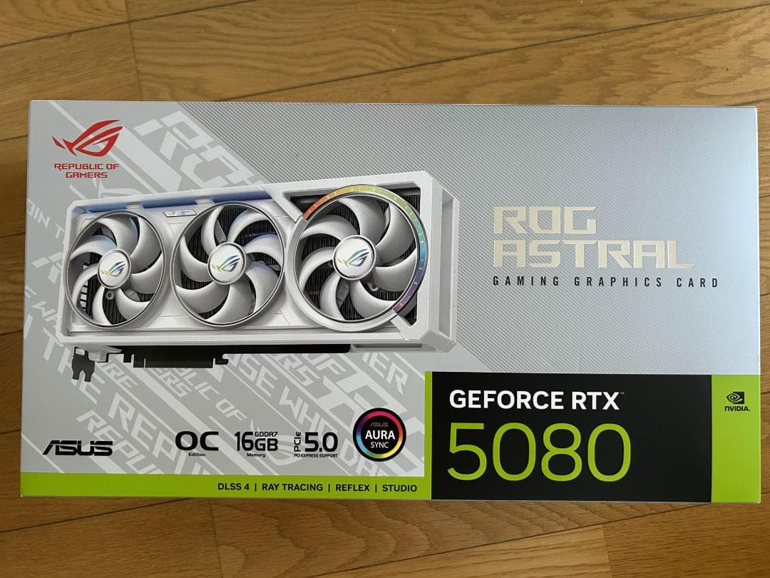 グラフィックボード・グラボ・ビデオカード ROG Astral GeForce RTX 5080 WHITE
