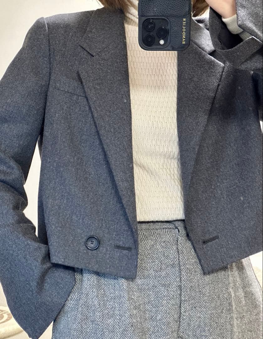 お値下げ中！おススメ！高級伊製グアベロ生地！美品ドゥーズィエムクラス　ジャケット