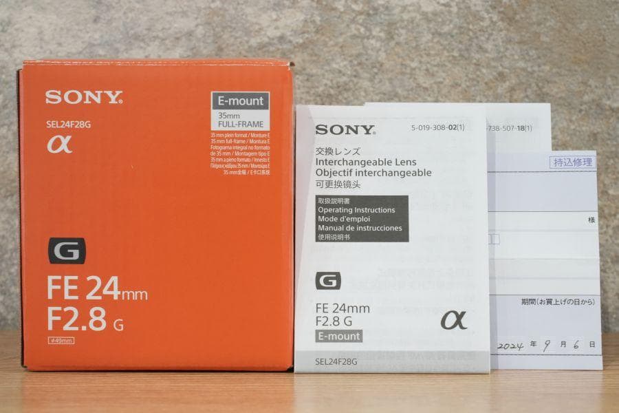 SONY FE 24mm F2.8G SEL24F28G 付属品完備