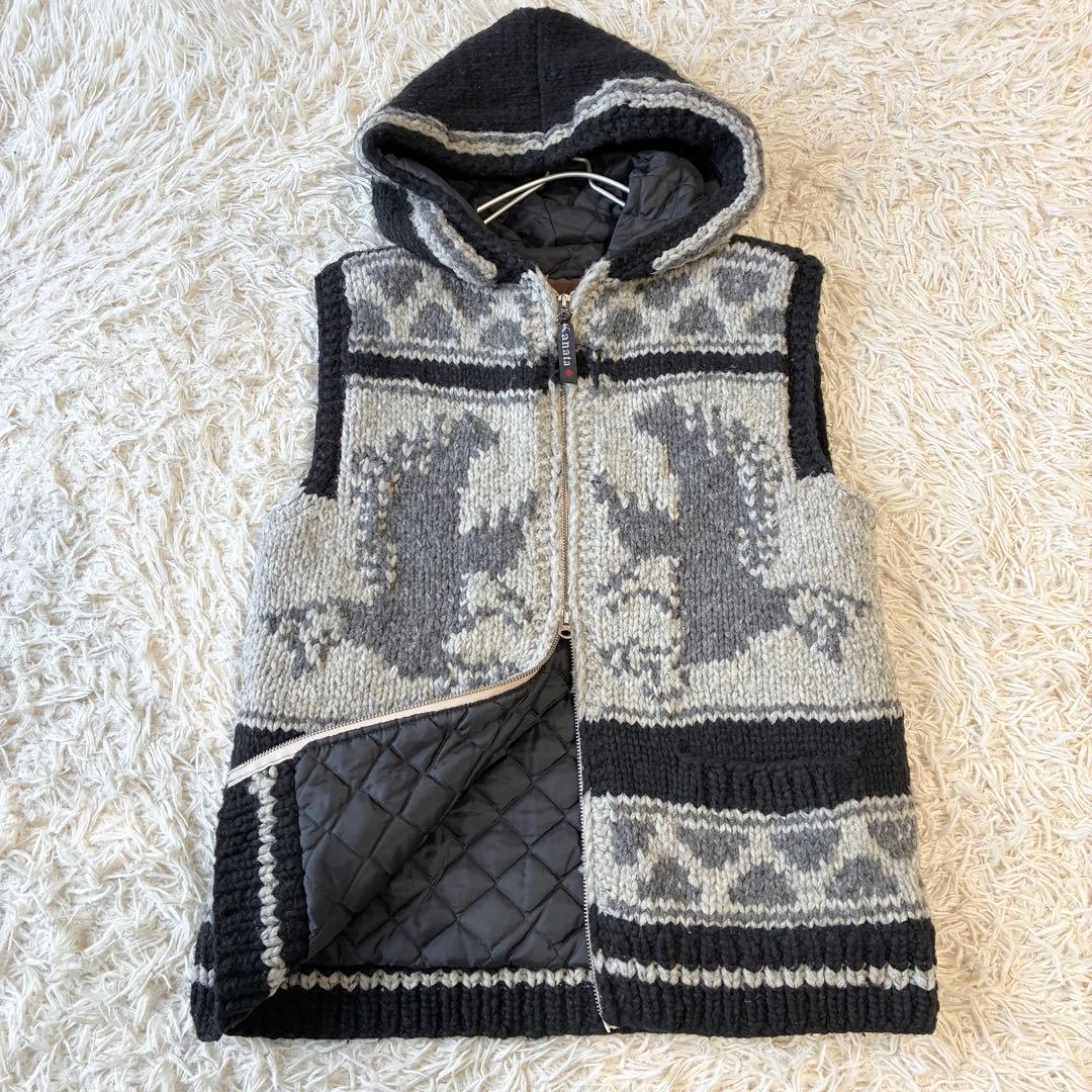 BACK BONE × Kanata フード付 カウチン 肉厚 ベスト