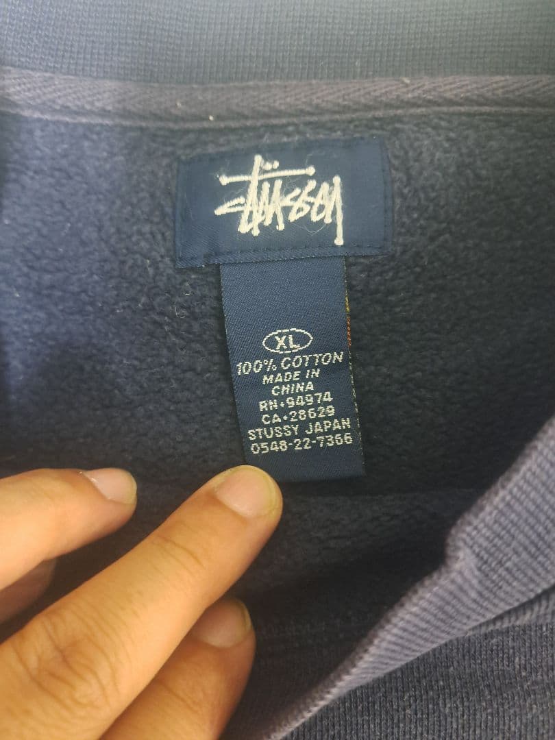 虎*雄様 90s.00s　紺タグ　オールドステューシー　ネイビーフェードT　ラグ