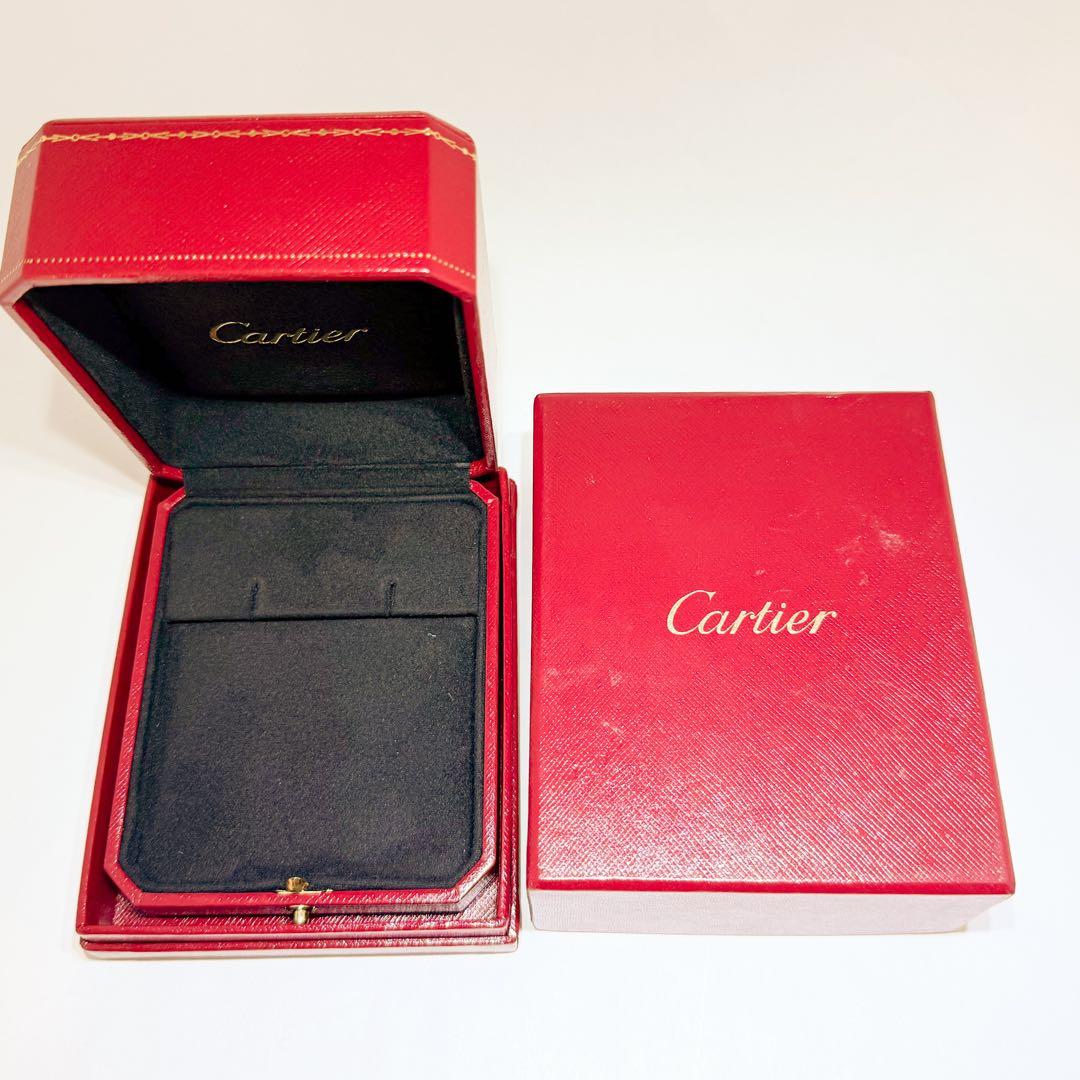 ⚪︎Cartier パヴェ ダイヤ ハート ピアス YG750 K18 2.2g