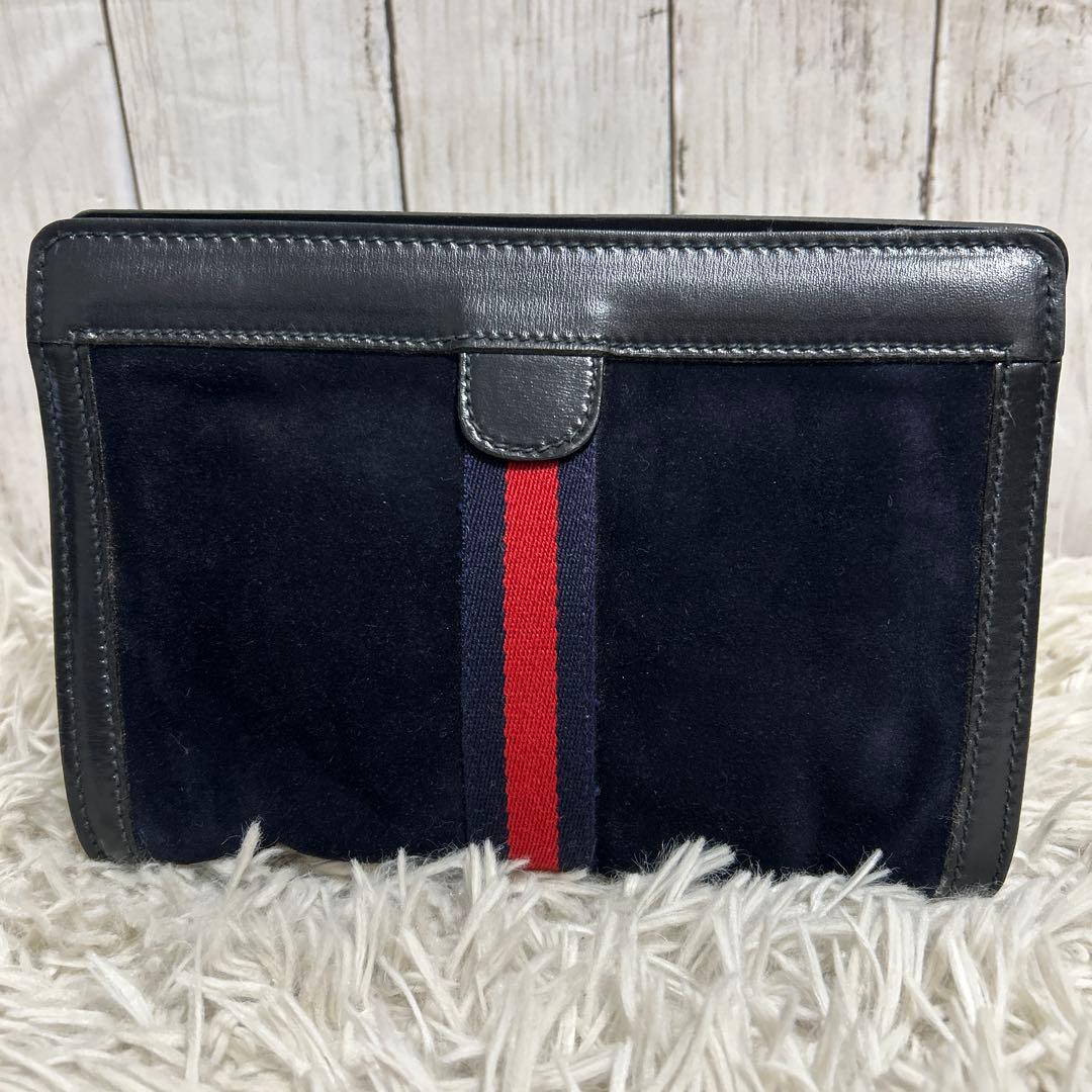 GUCCI オールド オールドグッチ スエード セカンドバッグ クラッチバッグ