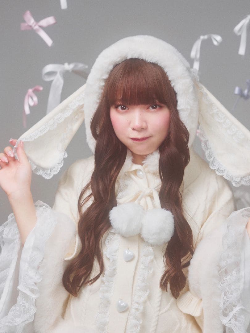 【最終値下げ】Ank Rouge うさちゃんニットポンチョ