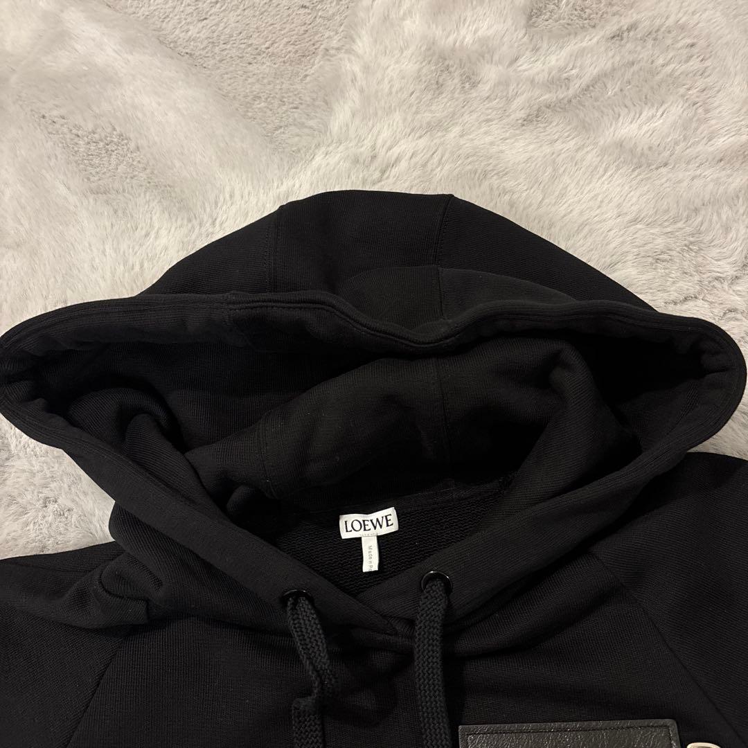 定価13万円✨LOEWE ロエベ レザーパッチフーディ XS ほぼ新品 KPOP