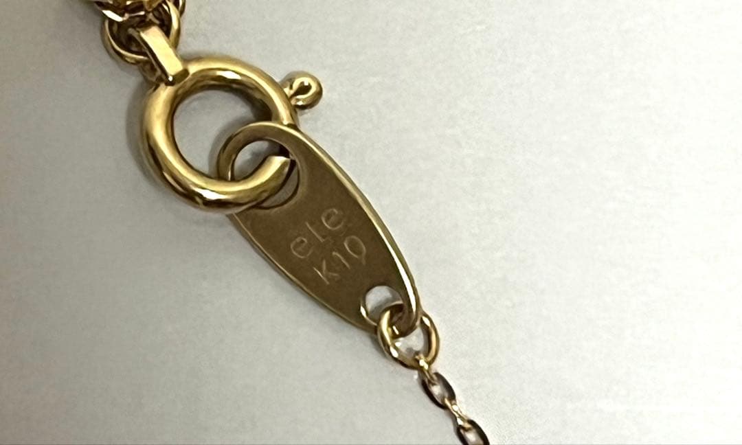 ete K10YG ミラーカットチェーン ネックレス　イエローゴールド