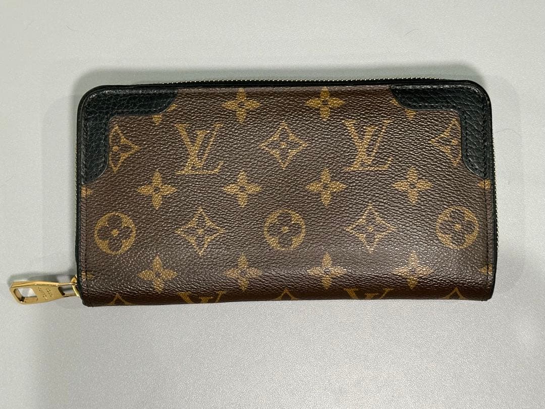 LOUIS VUITTON モノグラム ラウンド長財布 ブラウン ウィメンズ