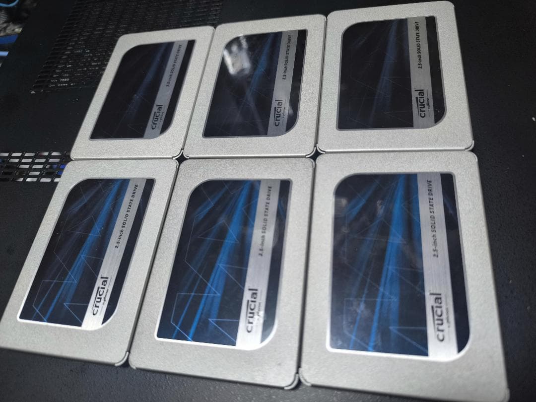 Crucial CT250MX500SSD1 250GB SSD 6台セット