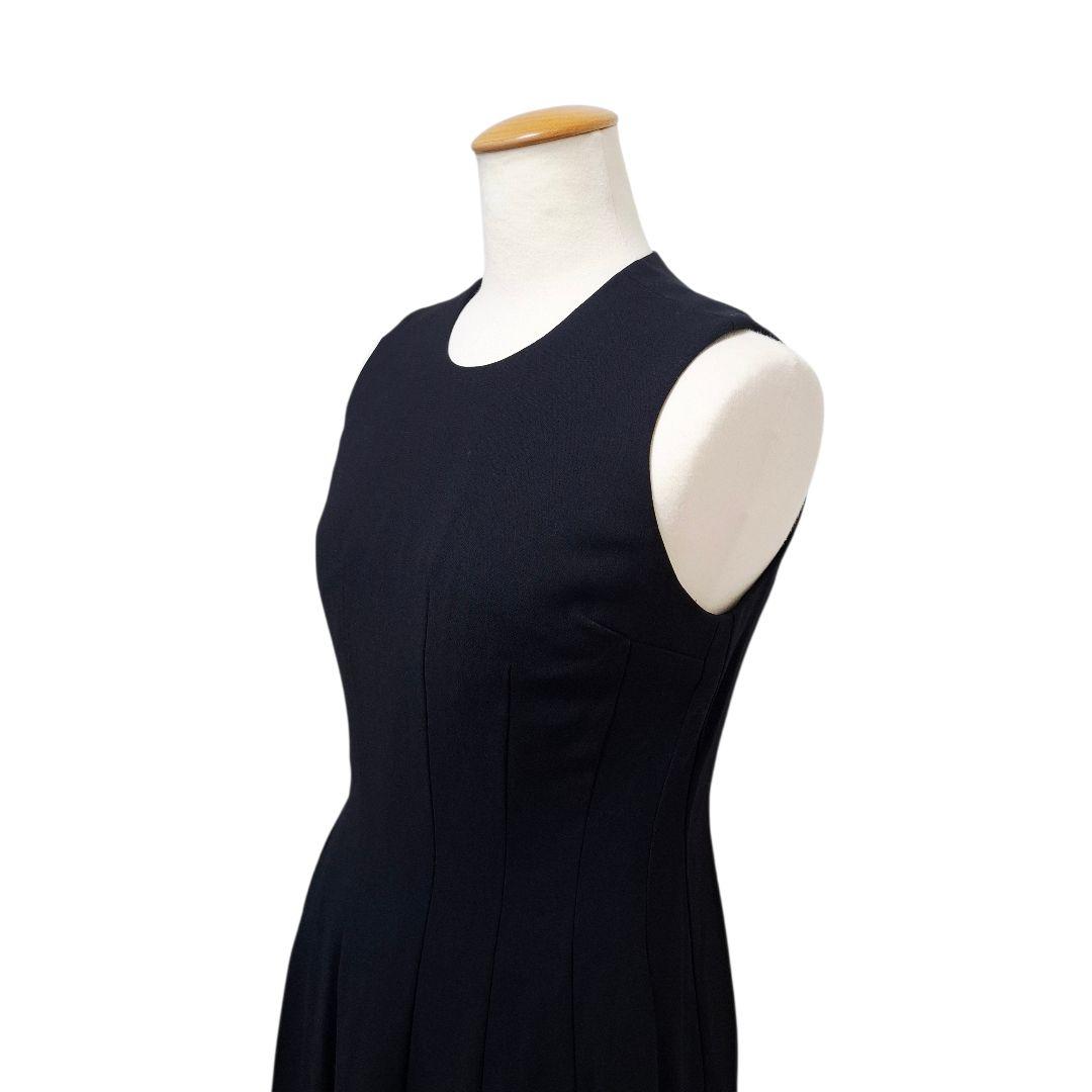 フォクシー　ロングワンピース　ノースリーブ　40 ウール　ブラック