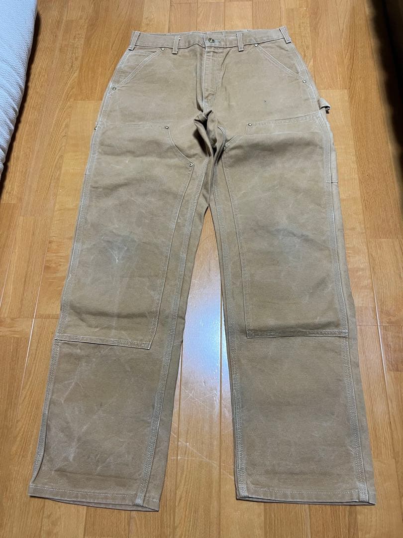 Carhartt カーハート　ダブルニー USA製 ベージュ　ブラウン