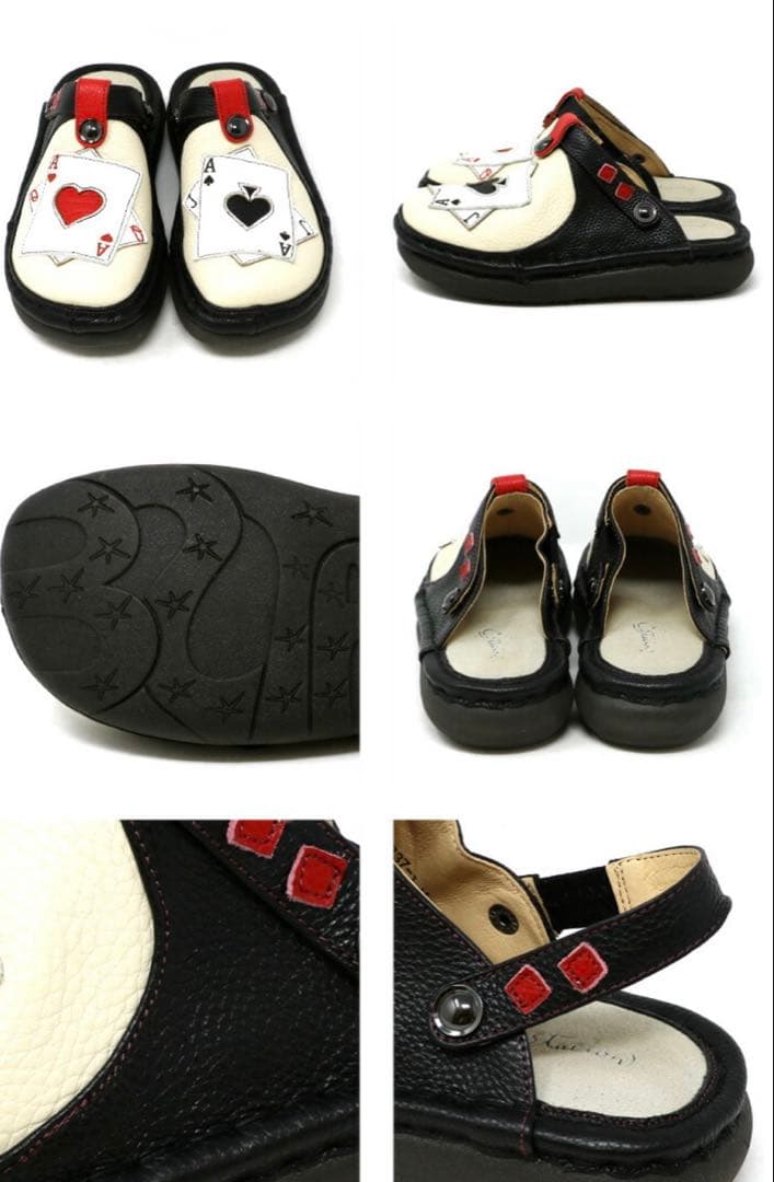 未使用estacion エスタシオン トランプ モチーフ 2wayサボサンダル