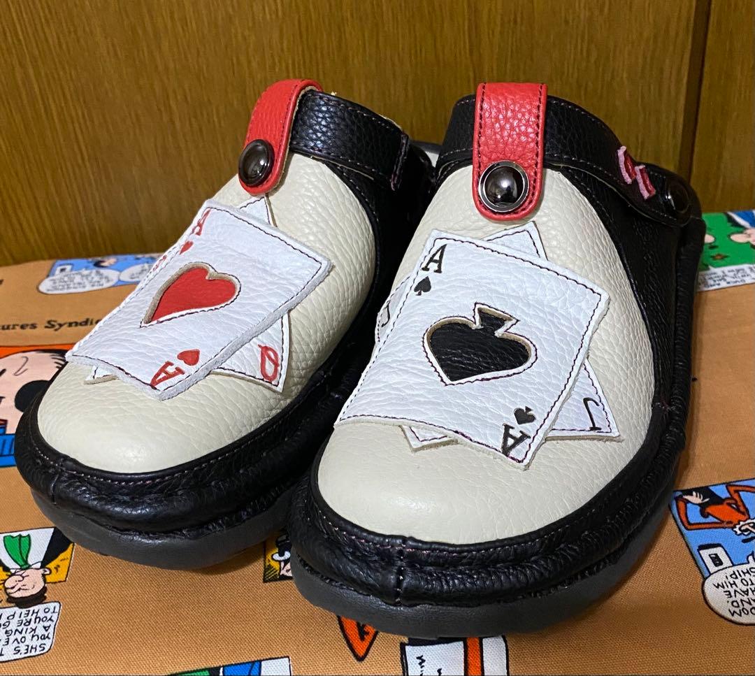 未使用estacion エスタシオン トランプ モチーフ 2wayサボサンダル