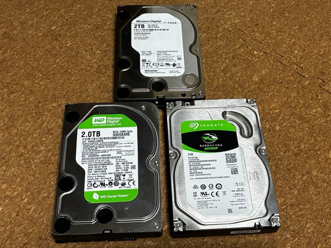 HDD 2TB 3個セット