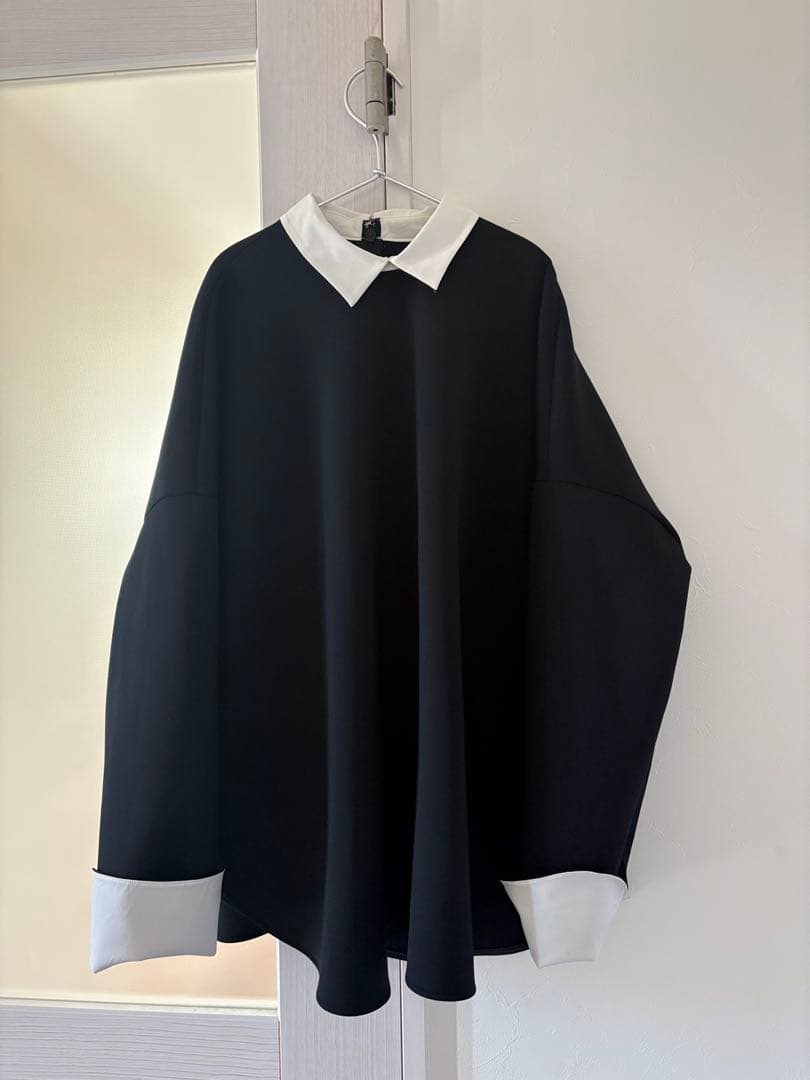 LE PHIL スキューバダンボールブラウス　F ブラック×ホワイト