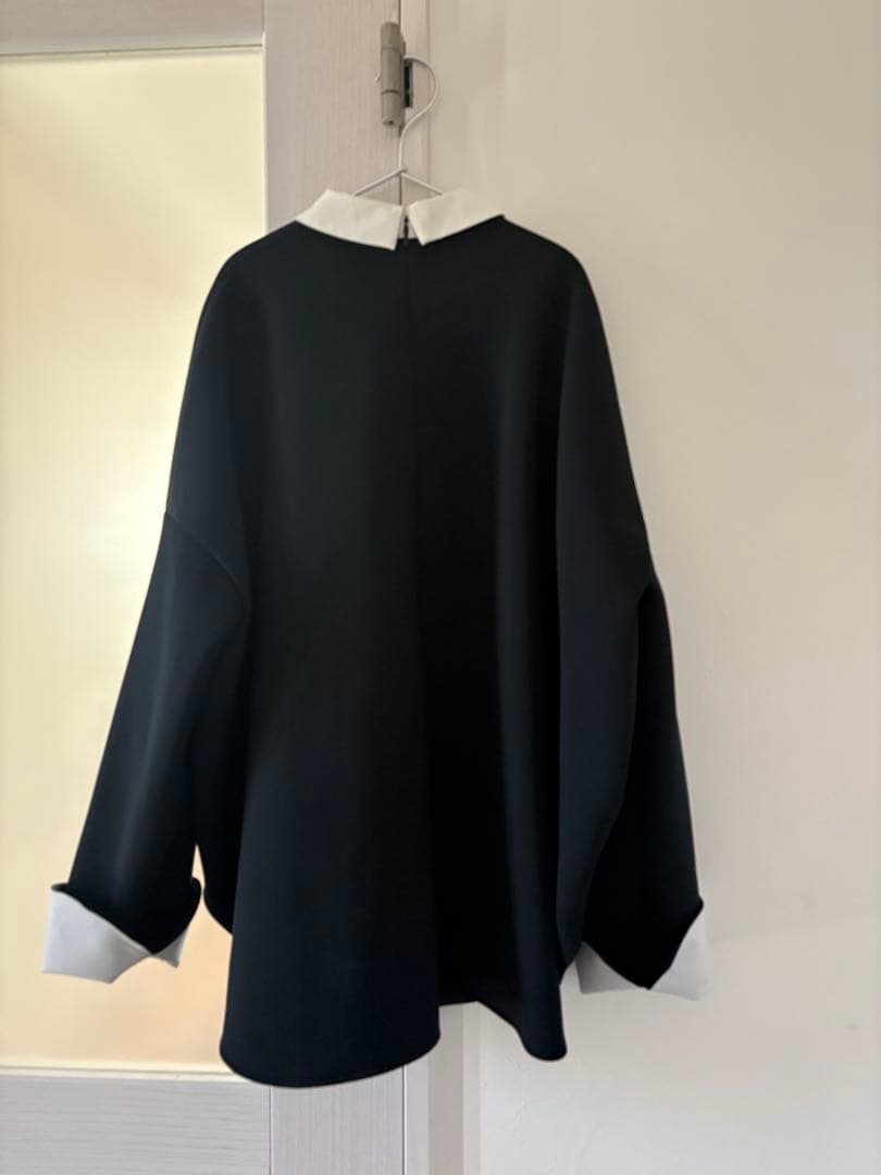 LE PHIL スキューバダンボールブラウス　F ブラック×ホワイト