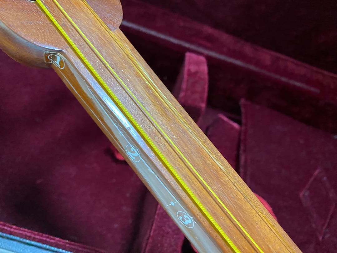 【皮張替済・すぐ弾ける】津軽三味線 撥3本(鼈甲含)・チューナー・ハードケース付