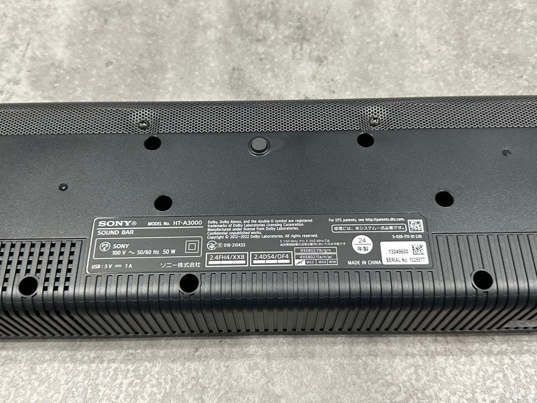 SONY サウンドバー　HT-A3000 新品未使用　状態(S)