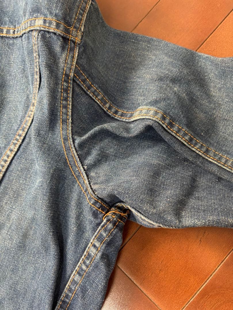 【70s古着】LEVISリーバイス デニムジャケットGジャン。サイズ40程度