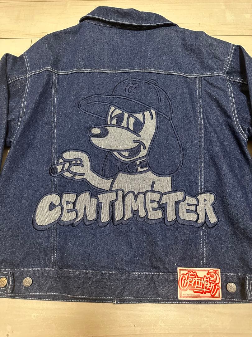 CENTIMETER デニムセットアップ L刺繍ジャケット パンツ上下セット古着