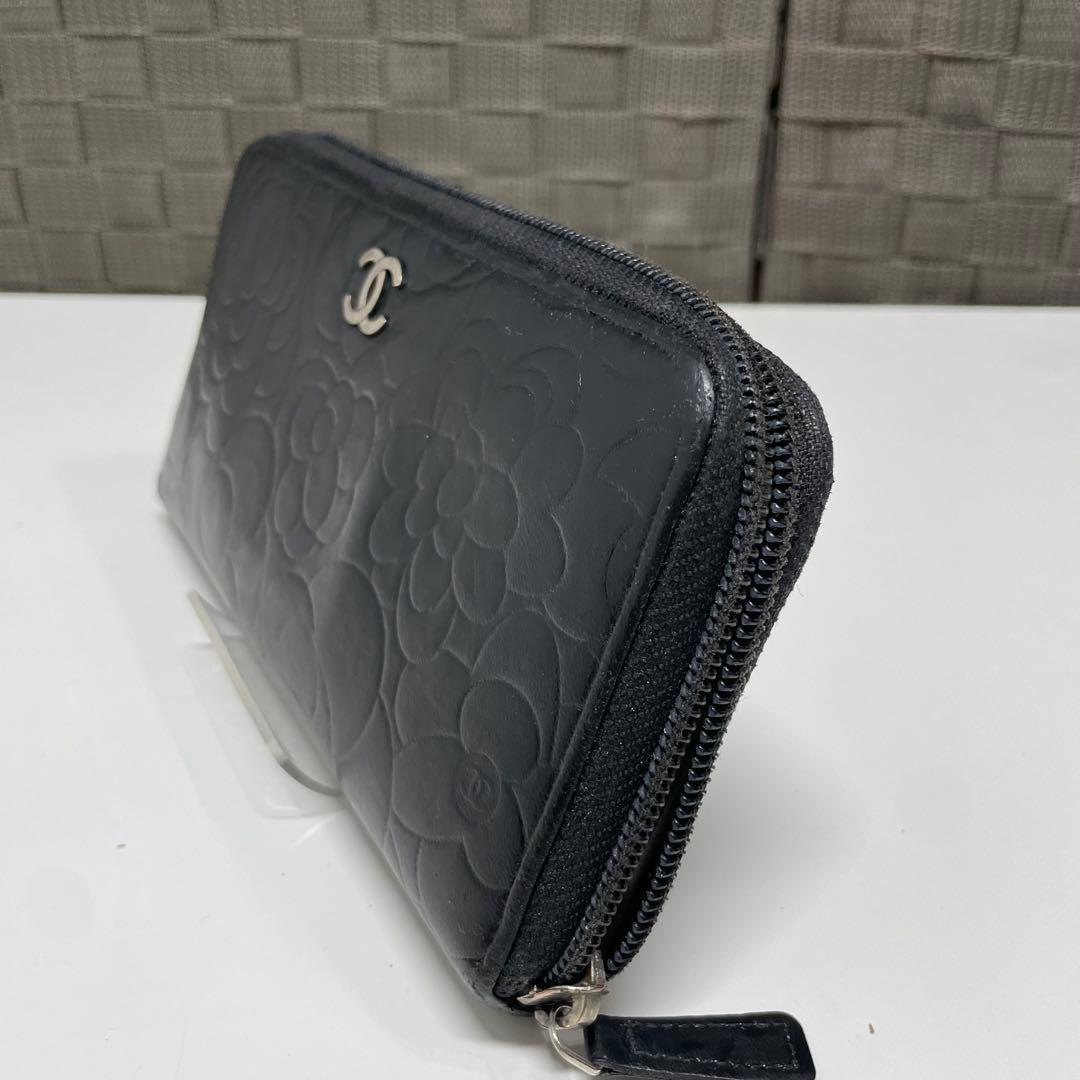 m*o様 CHANEL ブラック カメリア　エンボス 長財布