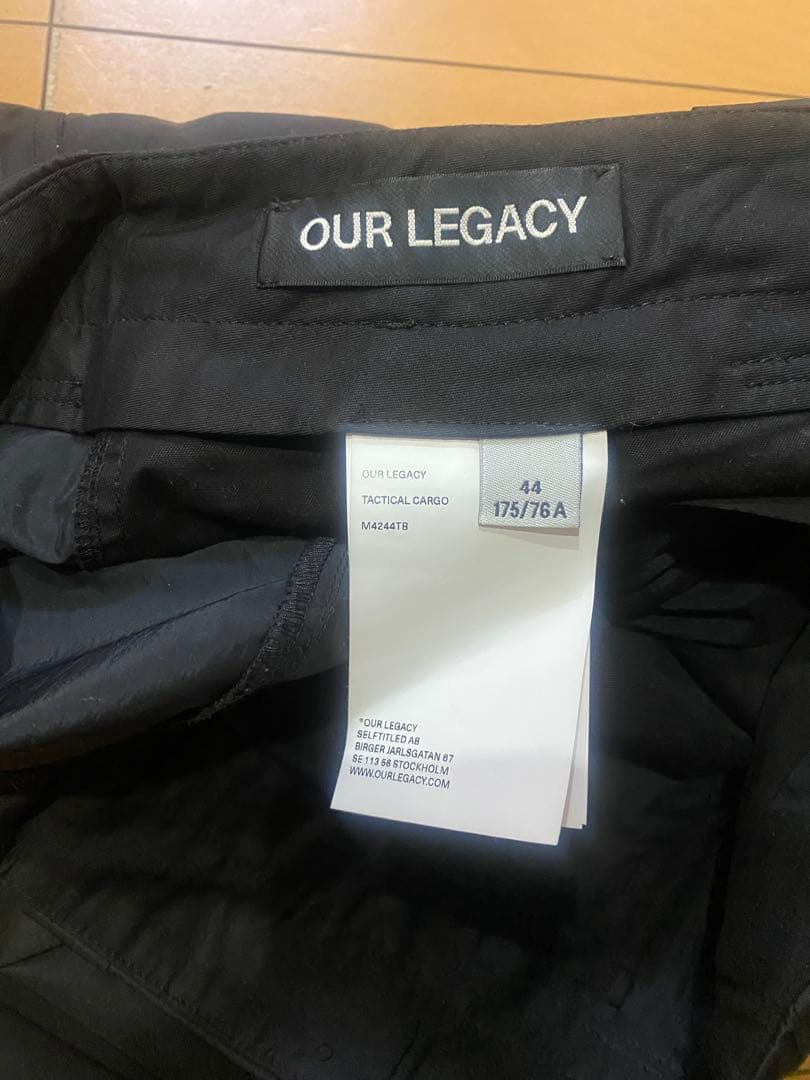 パンツ OUR LEGACY TACTICAL CARGO BLACK 44