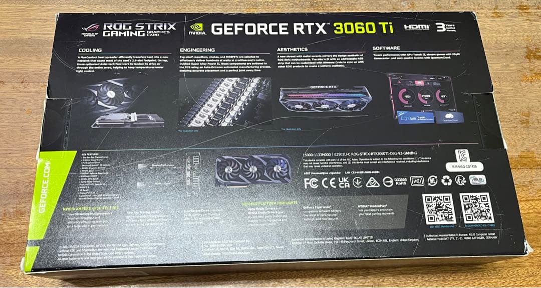 グラフィックボード・グラボ・ビデオカード ASUS ROG STRIX RTX 3060ti 8GB