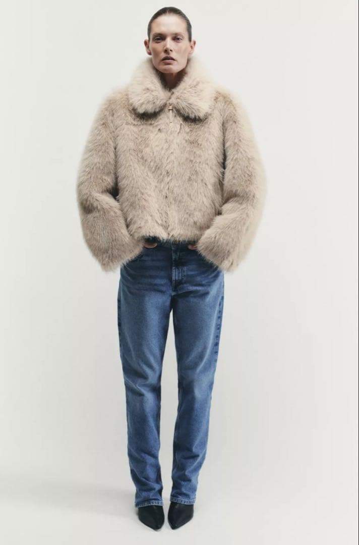 ZARA ダブルフェイス フェイクファージャケット