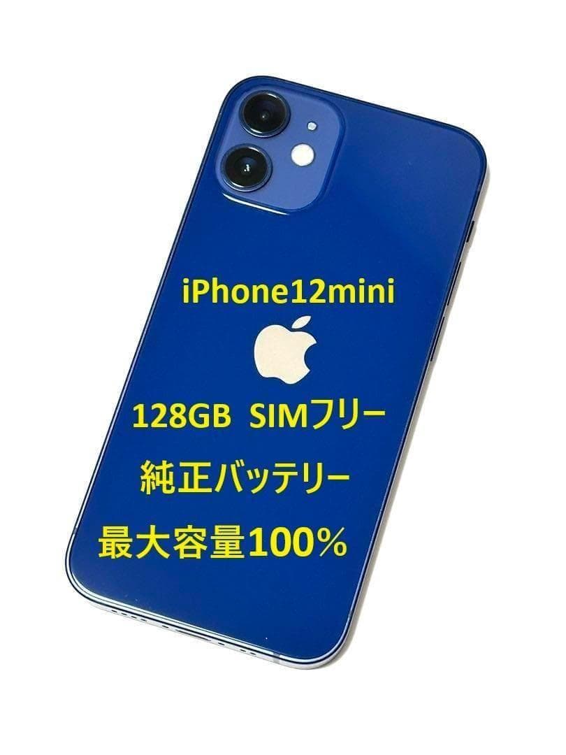 ◎安心の純正100%◎Apple iPhone12ミニ128GBSIMフリー美品
