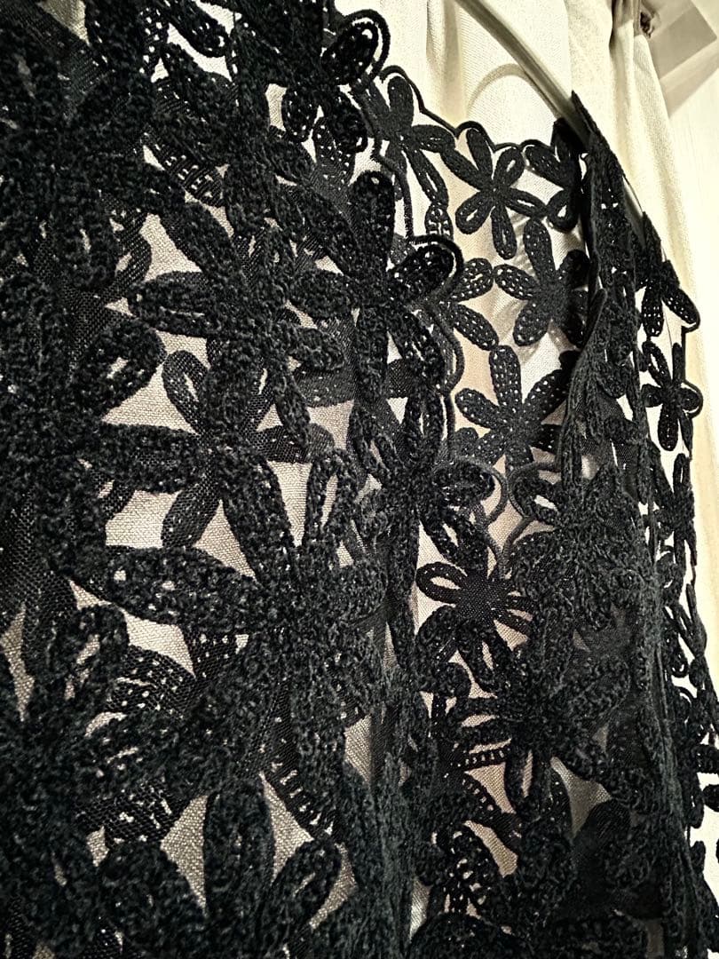 【美品】SALON adam et rope フラワーモールエンブロイダリージレ