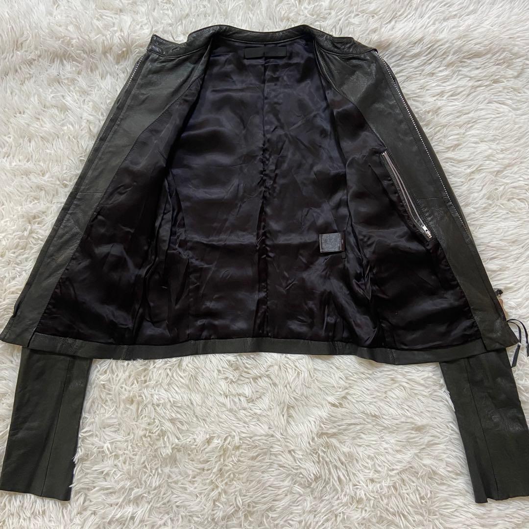 【EKAM エカム】変形 袖長 ライダース レザージャケット