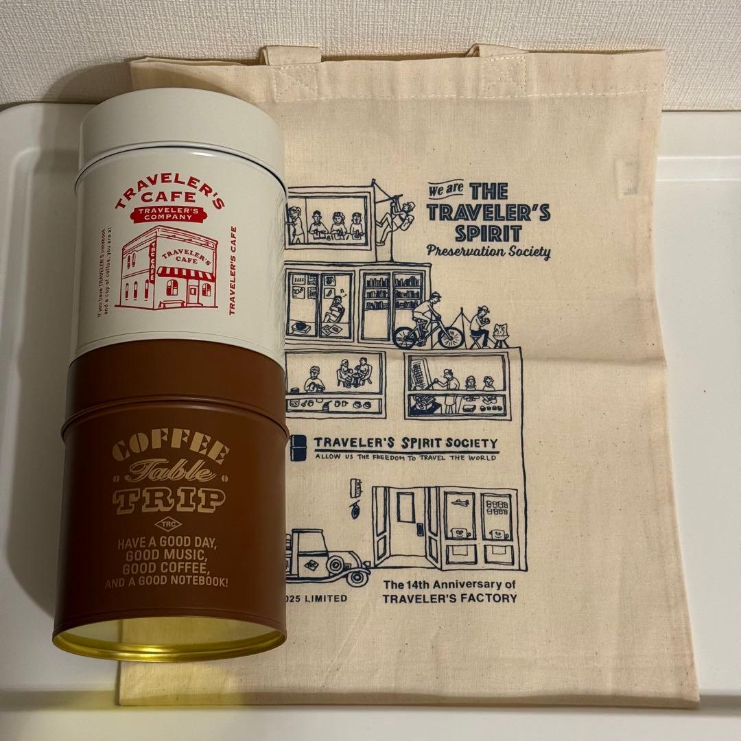 トラベラーズファクトリーコーヒー缶とトートバックセット