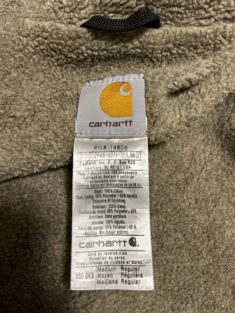 Carhartt ダークブラウン ベスト　made in Mexico USA製