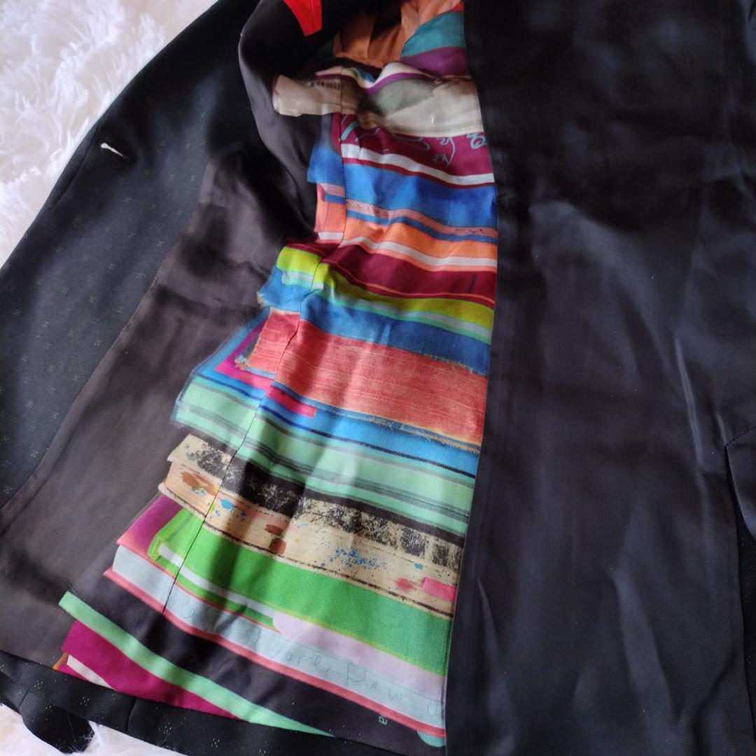 美品☆ポールスミス セットアップ スカートスーツ ブラック マルチカラー 本 L