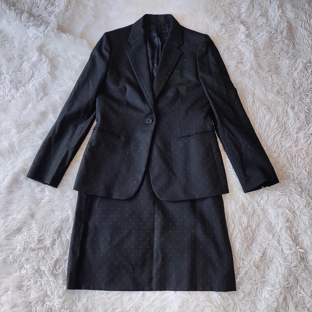 美品☆ポールスミス セットアップ スカートスーツ ブラック マルチカラー 本 L