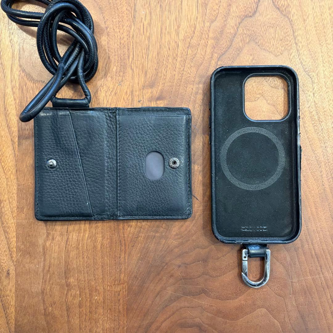 objcts.ioレザーストラップ + iPhone 15 Pro用 ケース
