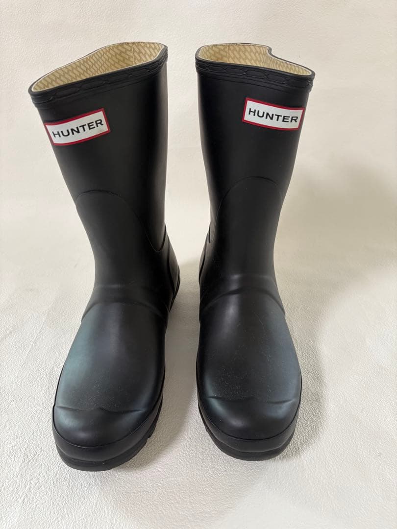 HUNTER ブラック 長靴 バックル付UK8黒