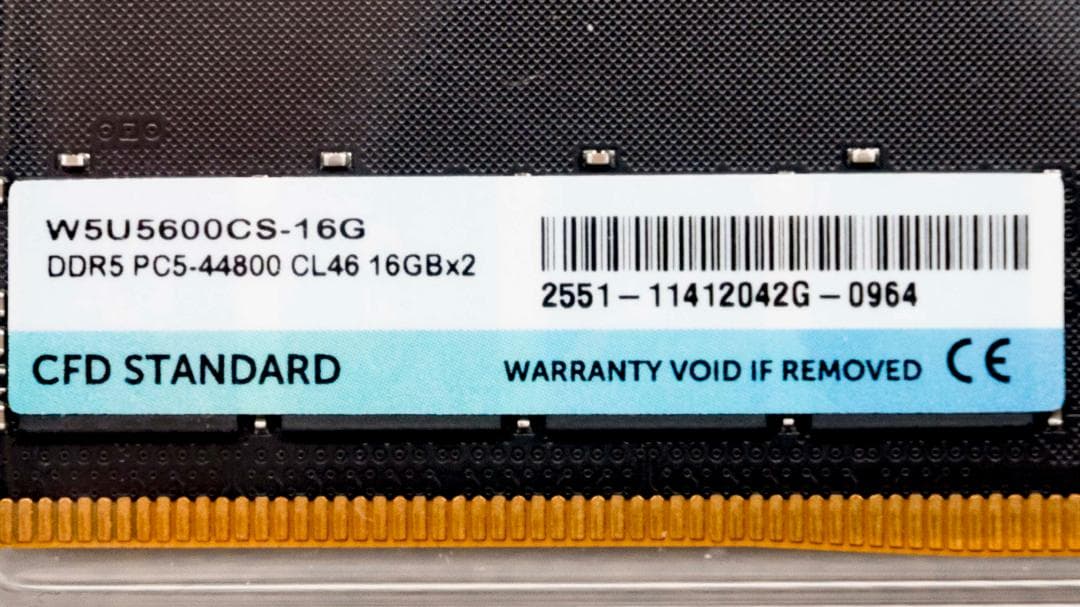 新品未開封品　CFD STANDARD DDR5 32GB (2x16GB)