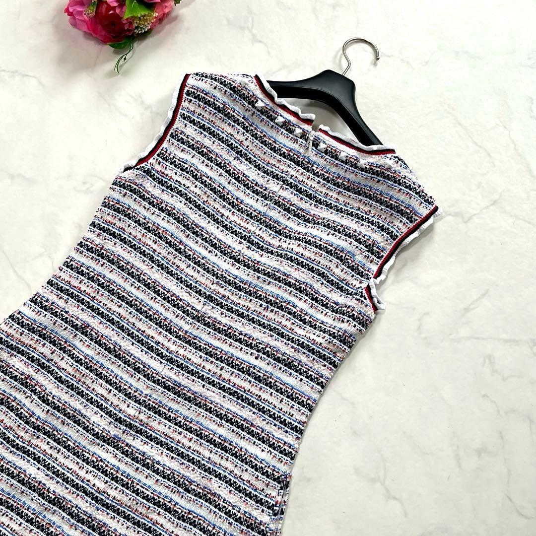 極美品☆Rene ルネ【マリアケント社】ミックスツイードワンピース　36