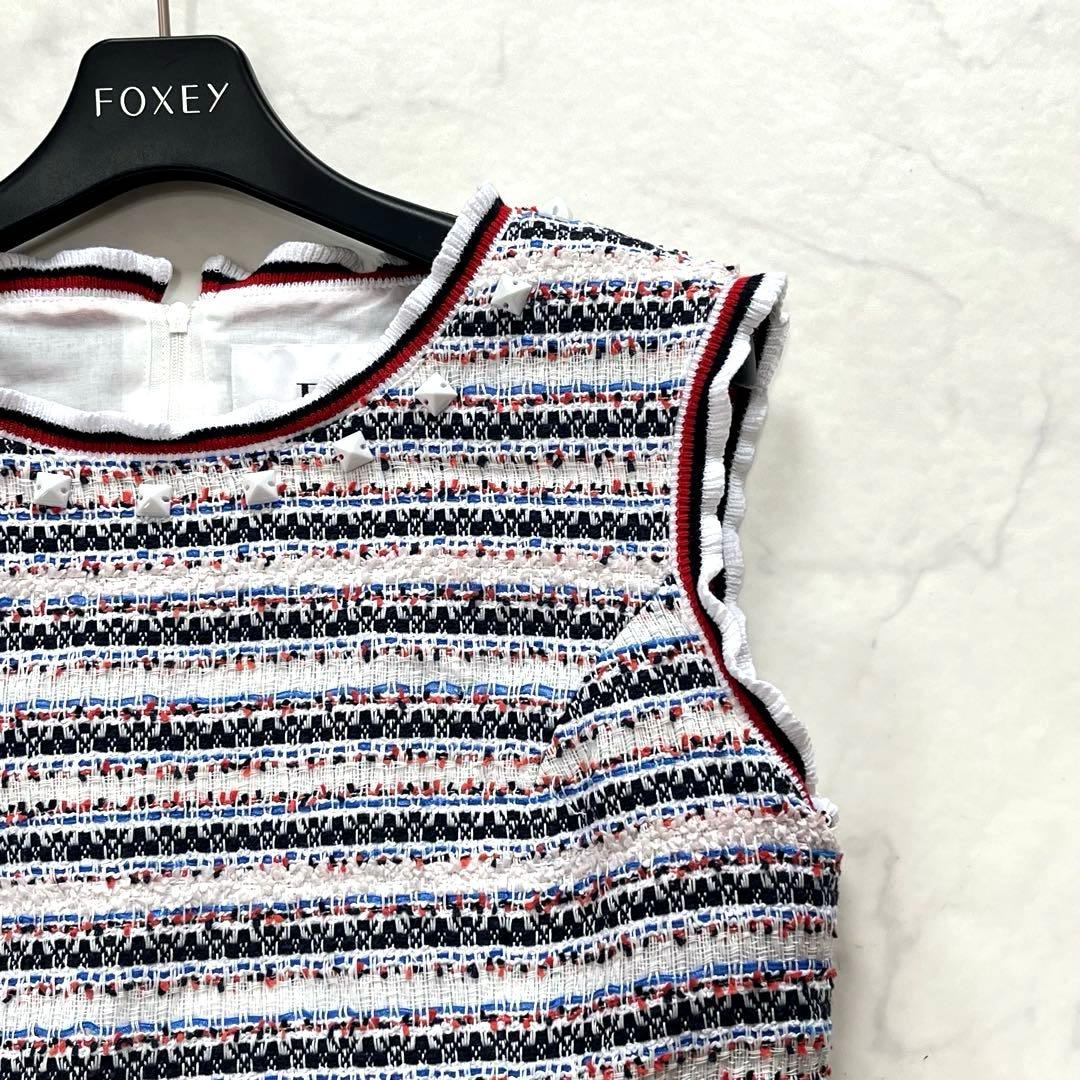 極美品☆Rene ルネ【マリアケント社】ミックスツイードワンピース　36