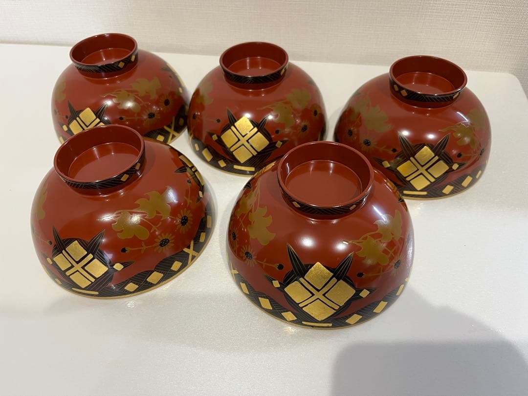 吸物椀　輪島塗木製　金箔　秀衡模様　浄法寺　蒔絵【写真の確認をお願いします】