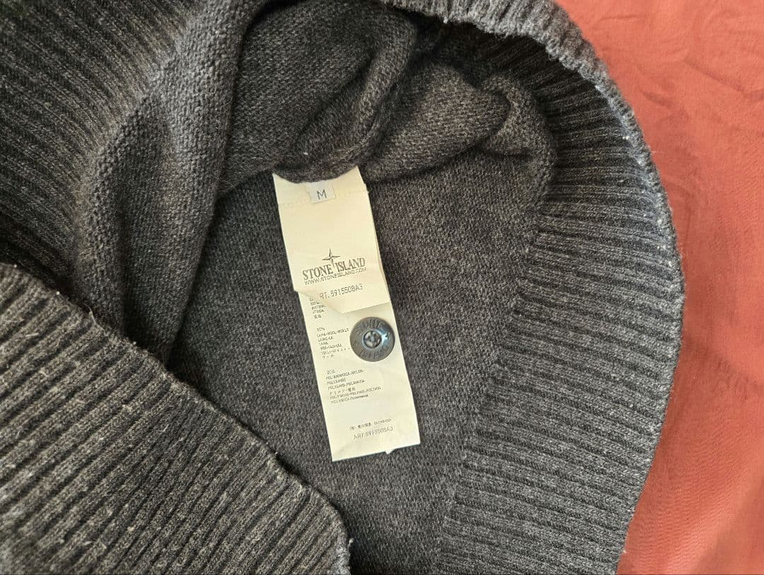 STONE  ハーフジップセーター M ダークグレー