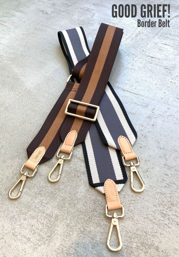 【GOOD GRIEF!/グッド グリーフ】 Border Belt(6cm)