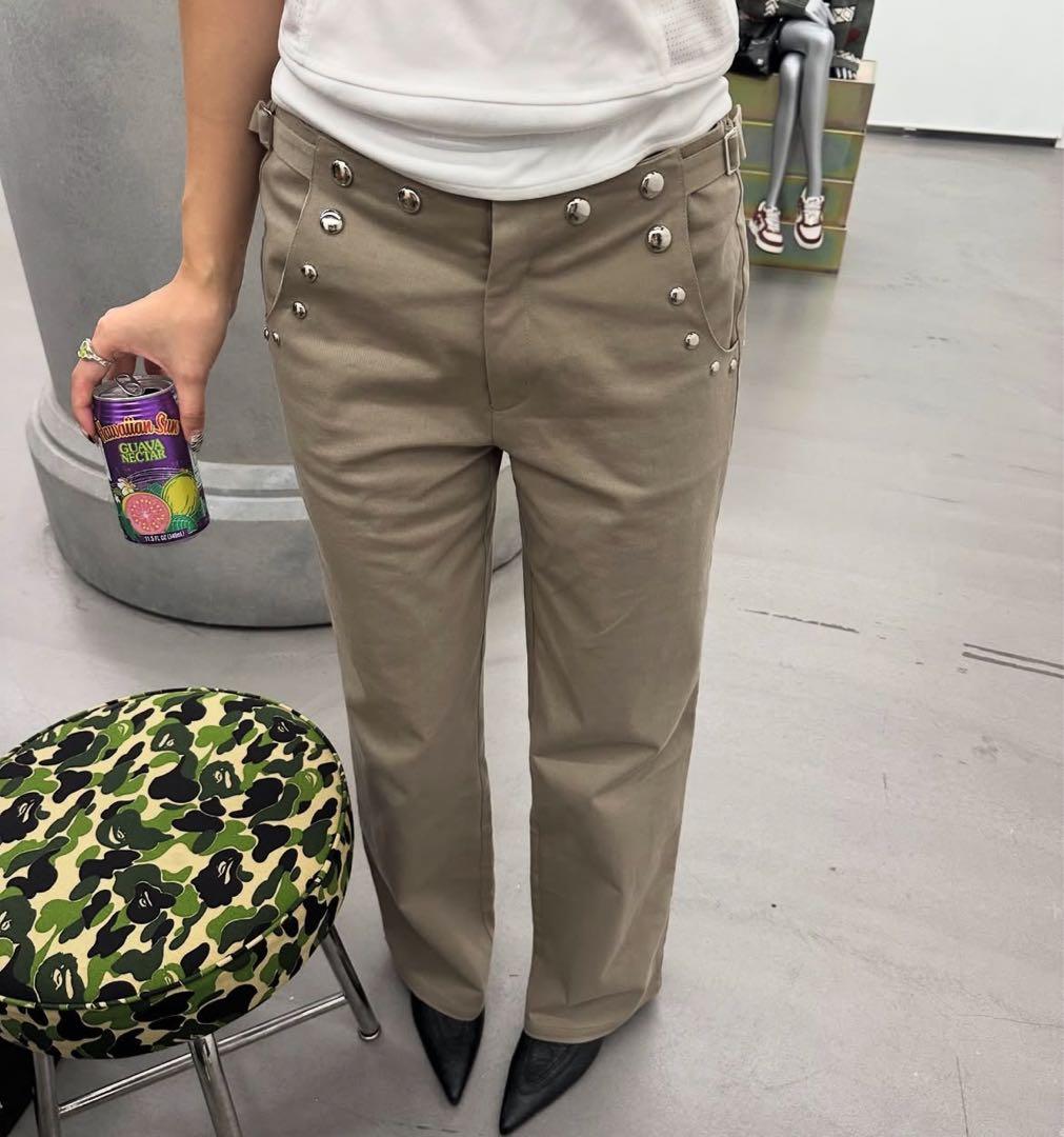 パンツ abeundmor studio straight pants beige