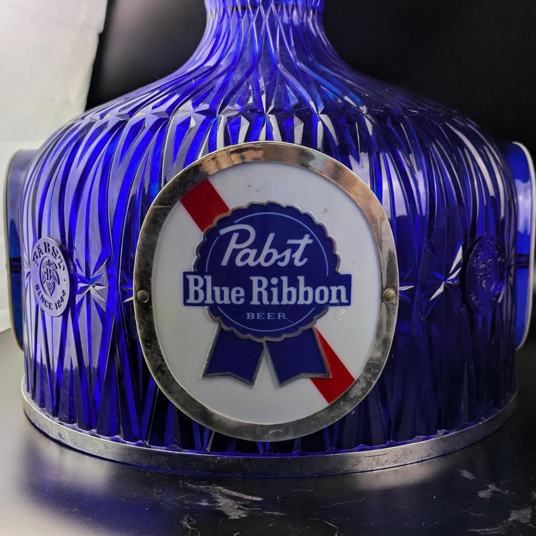 パブストブルーリボン ビンテージ照明 吊り下げライト点灯確認済 エジソン球付