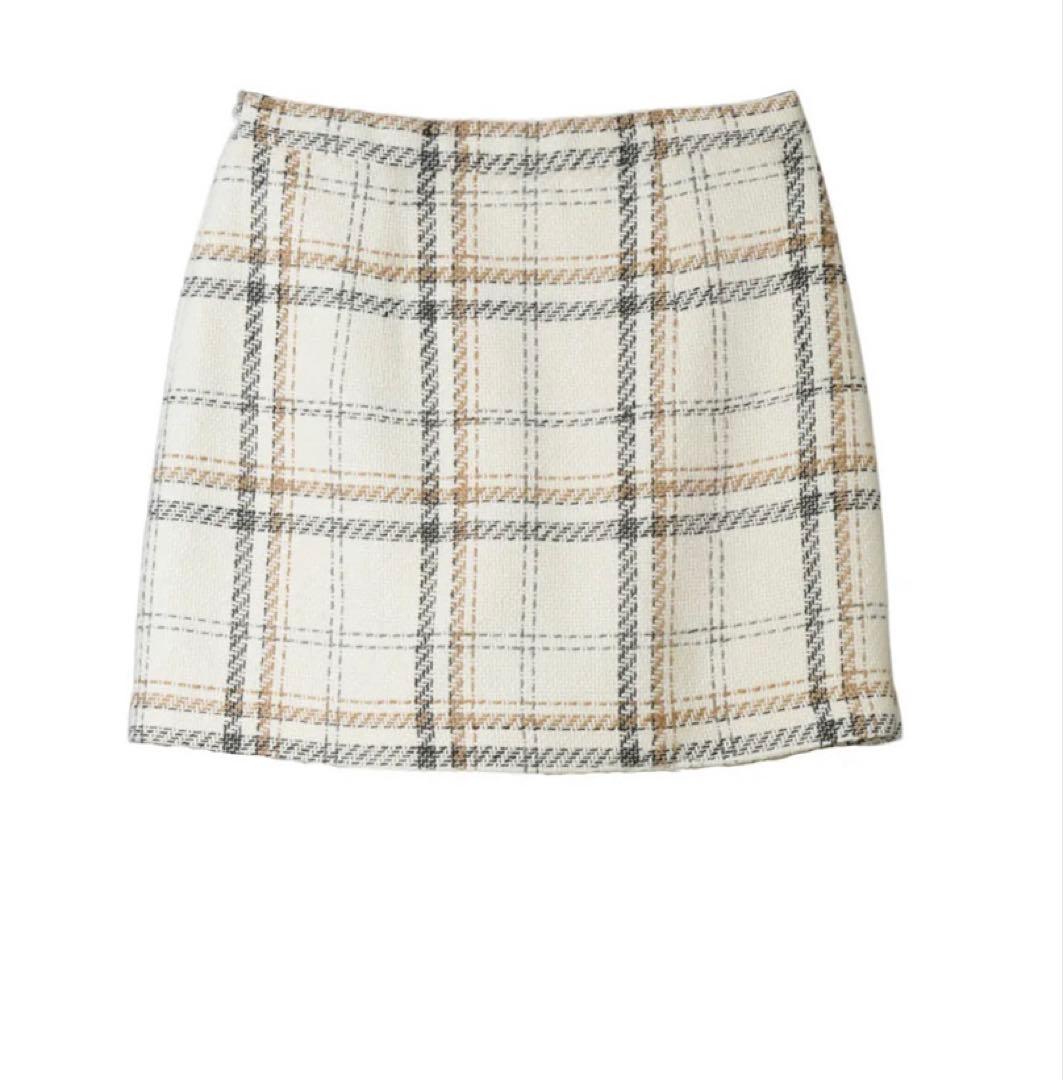 スカート herlipto Tweed Check Mini Skort