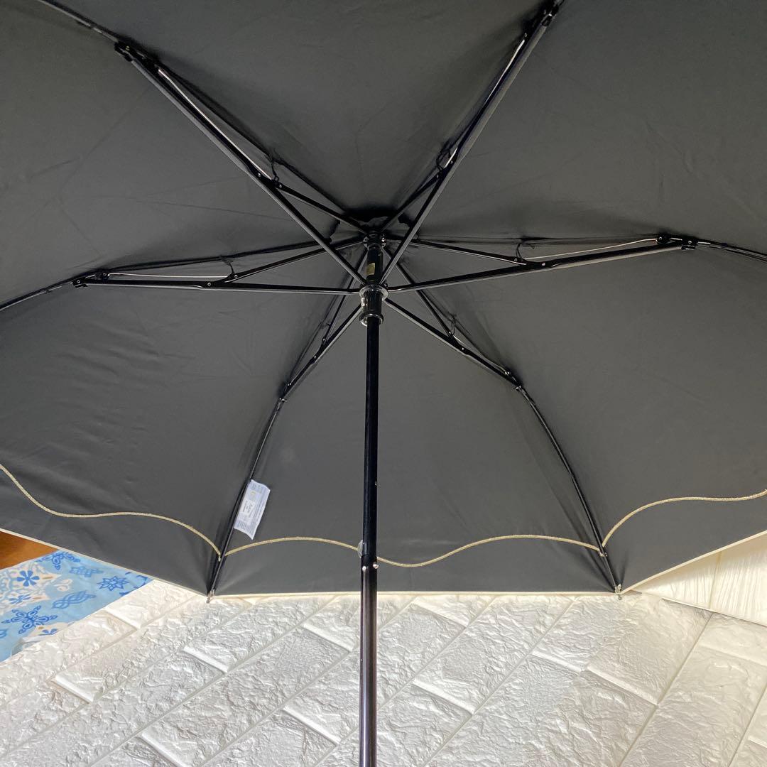 新品JILL STUART 折りたたみ日傘 ブラック/ホワイト　ジルスチュアート