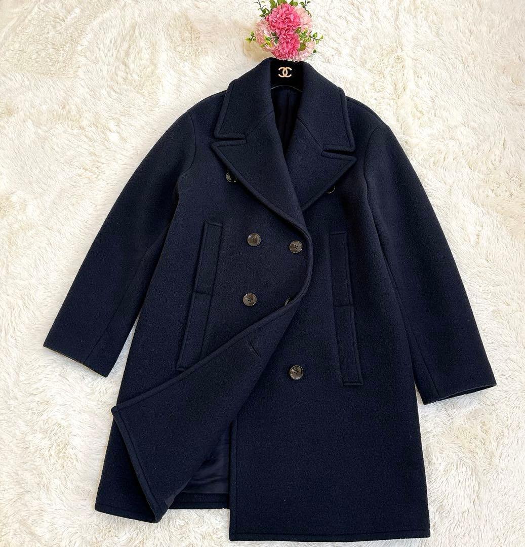 23AW☆theory luxe オーバーサイズ ウールピーコート ダブル