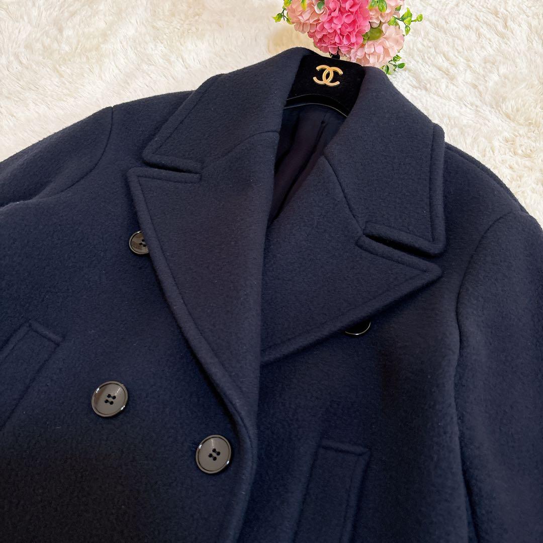 23AW☆theory luxe オーバーサイズ ウールピーコート ダブル